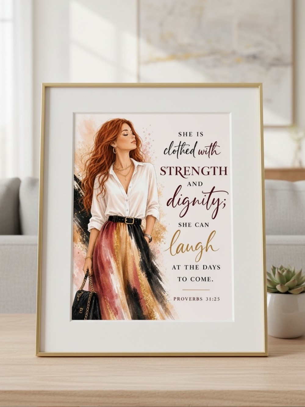 DDS Art Print, 8x10, Bible Verse, Paper Print, Unframed, Women’s Series
